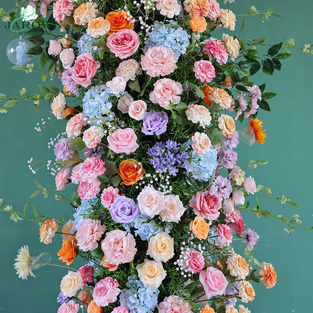 Double-Sided Round Flower Arch in Colorful