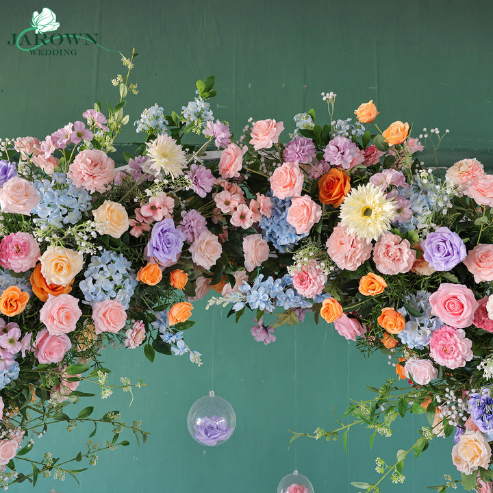Double-Sided Round Flower Arch in Colorful
