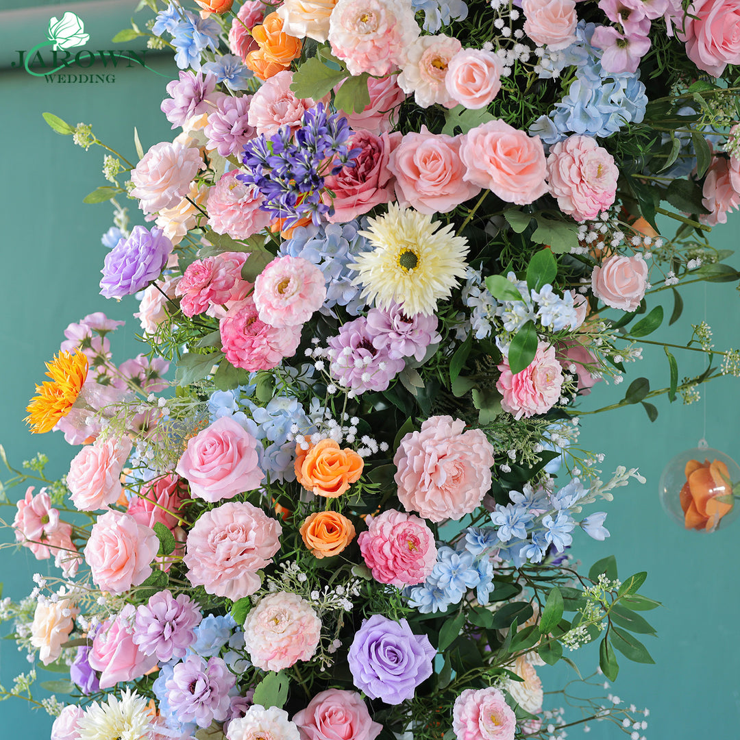 Double-Sided Round Flower Arch in Colorful