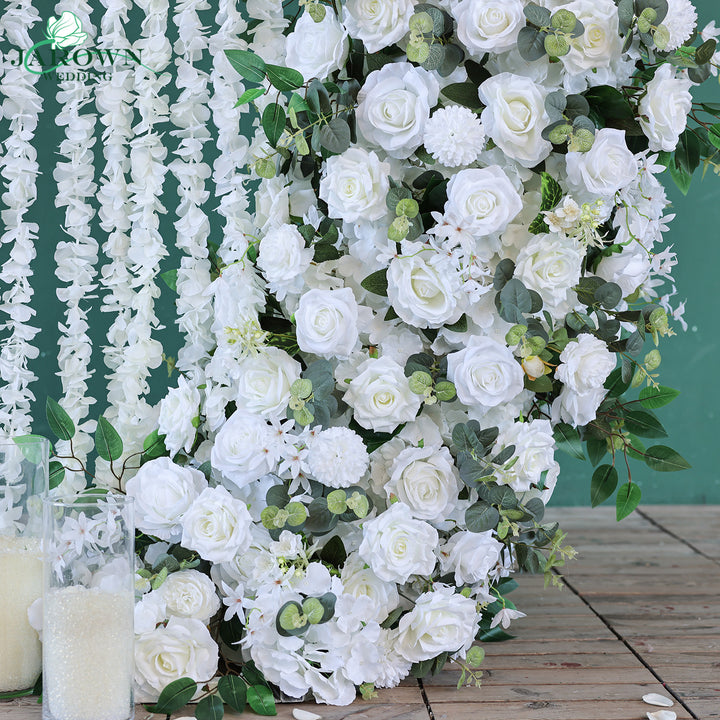 Double-Sided Round Flower Arch in Green/White