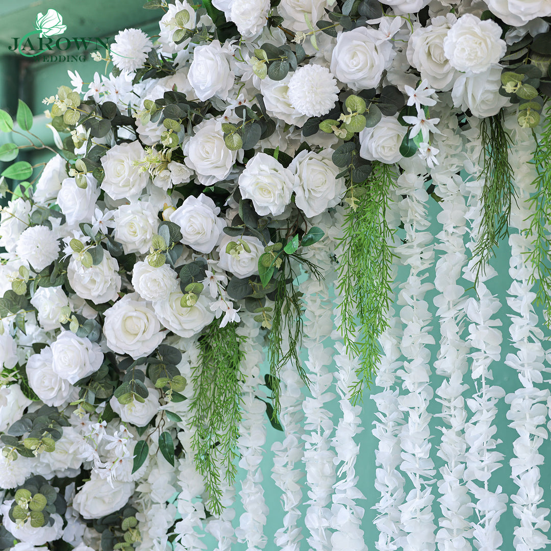 Double-Sided Round Flower Arch in Green/White