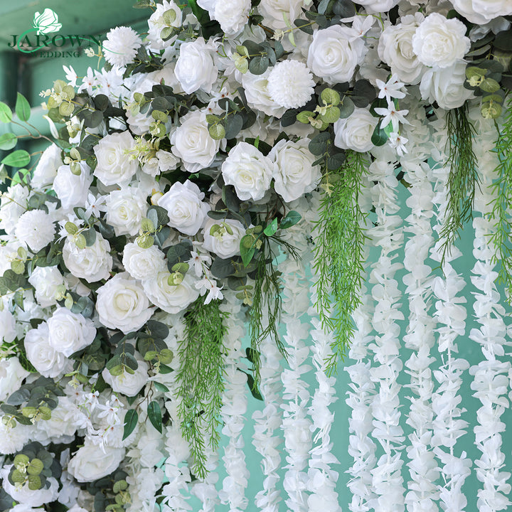 Double-Sided Round Flower Arch in Green/White