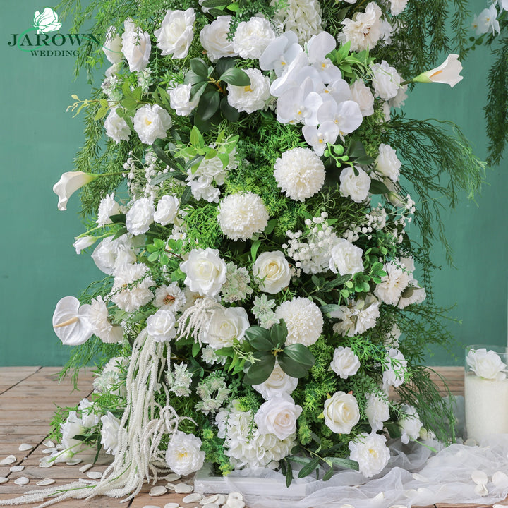 Double-Sided Round Flower Arch in Green/White