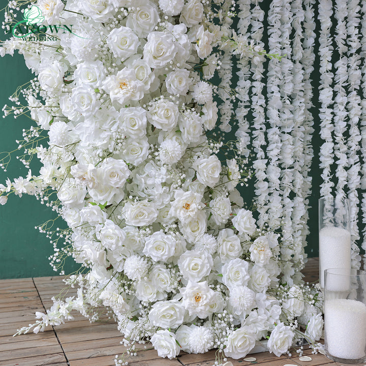 Double-Sided Round Flower Arch in White