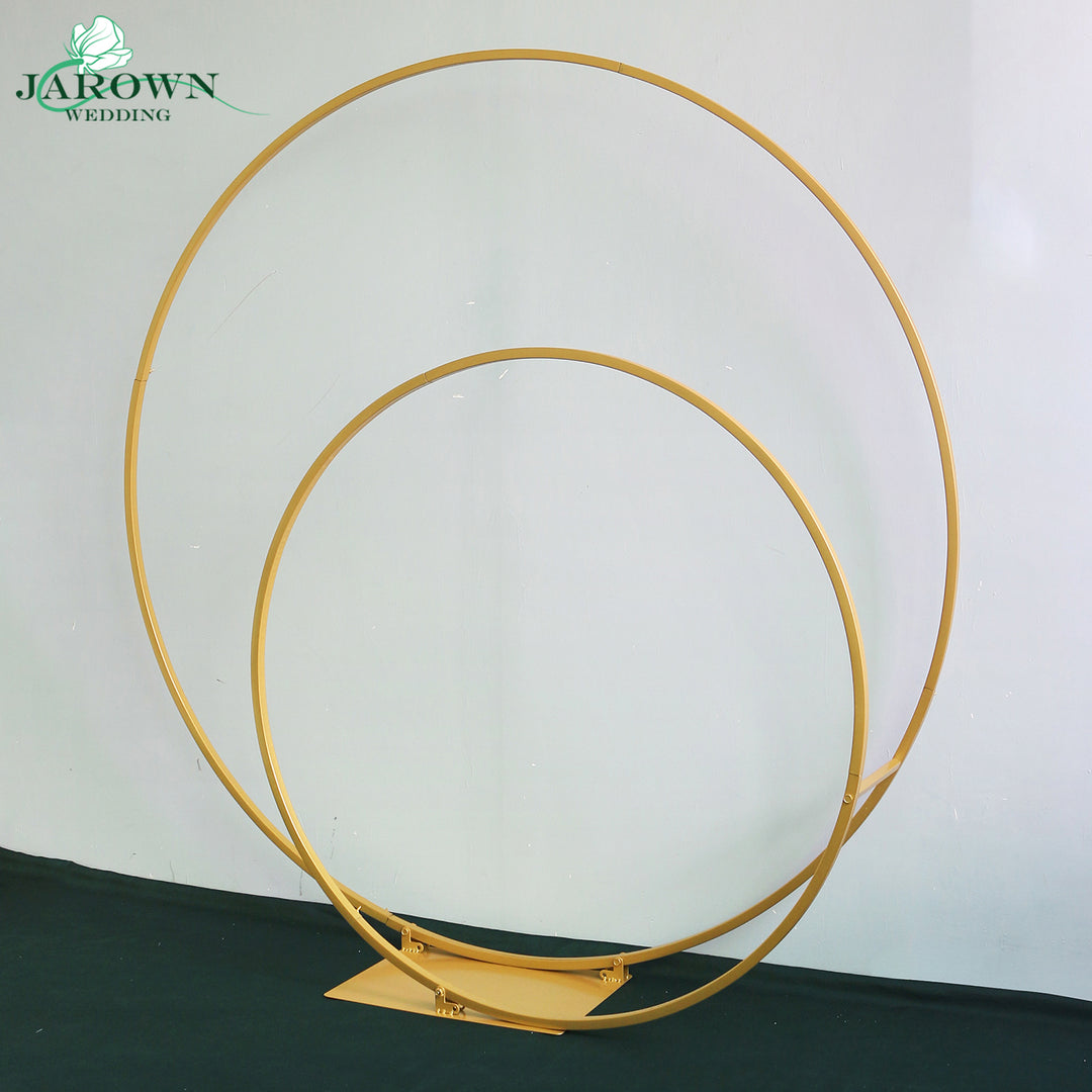 Golden Paint Double Circle Stand