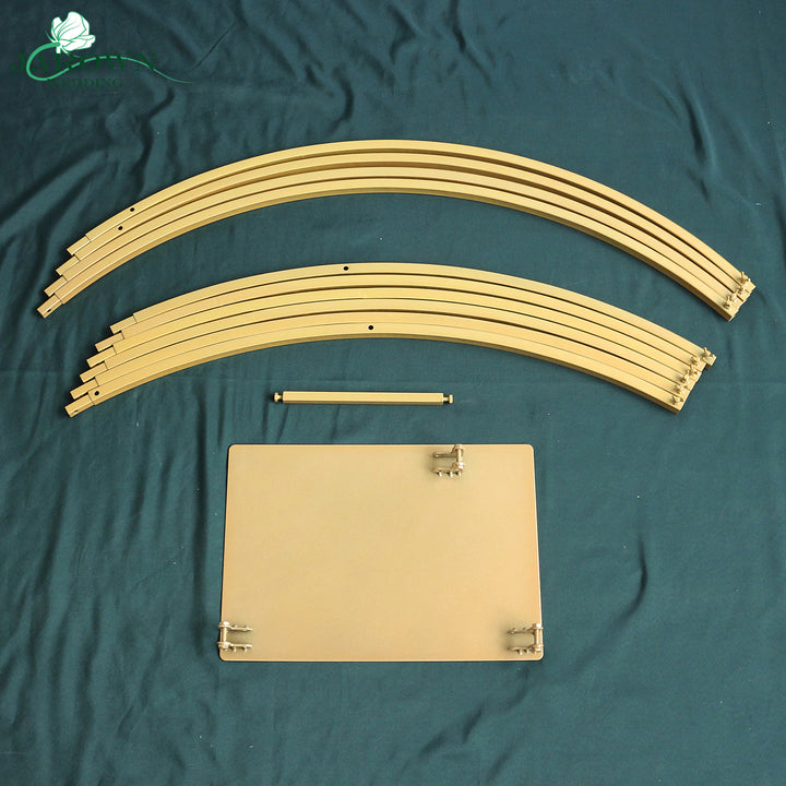 Golden Paint Double Circle Stand