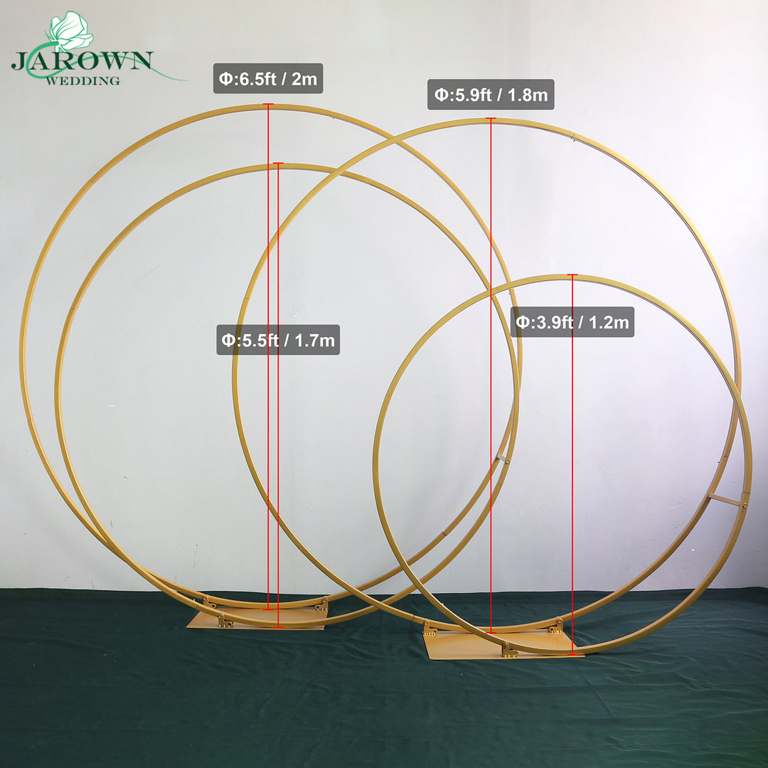 Golden Paint Double Circle Stand