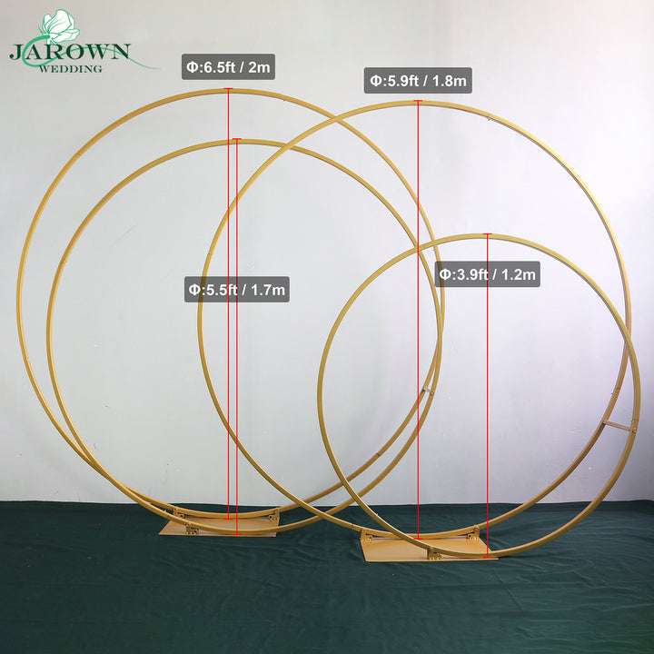 Golden Paint Double Circle Stand