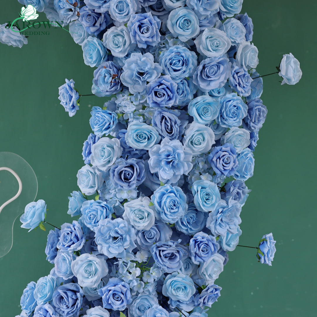 Heart-Shaped Flower Arch in Blue