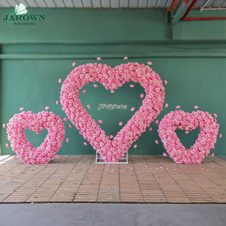 Heart-Shaped Flower Arch in Pink