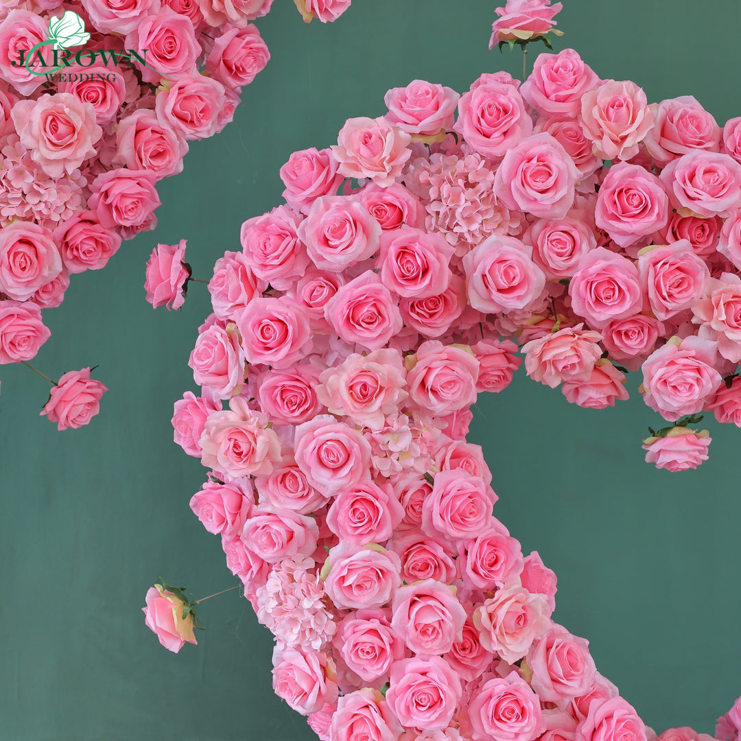 Heart-Shaped Flower Arch in Pink