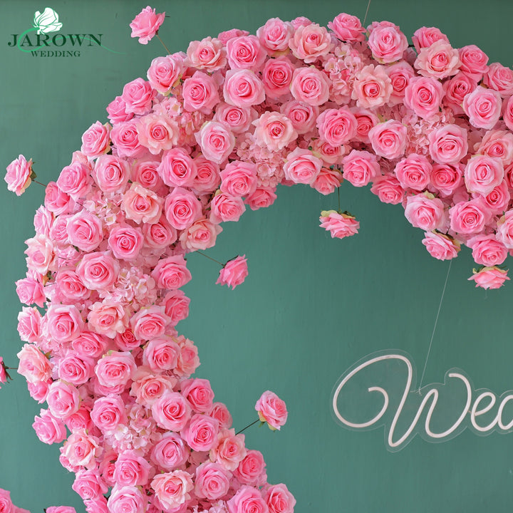 Heart-Shaped Flower Arch in Pink