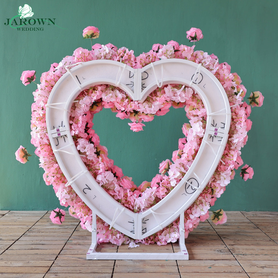 Heart-Shaped Flower Arch in Pink