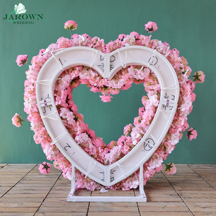 Heart-Shaped Flower Arch in Pink