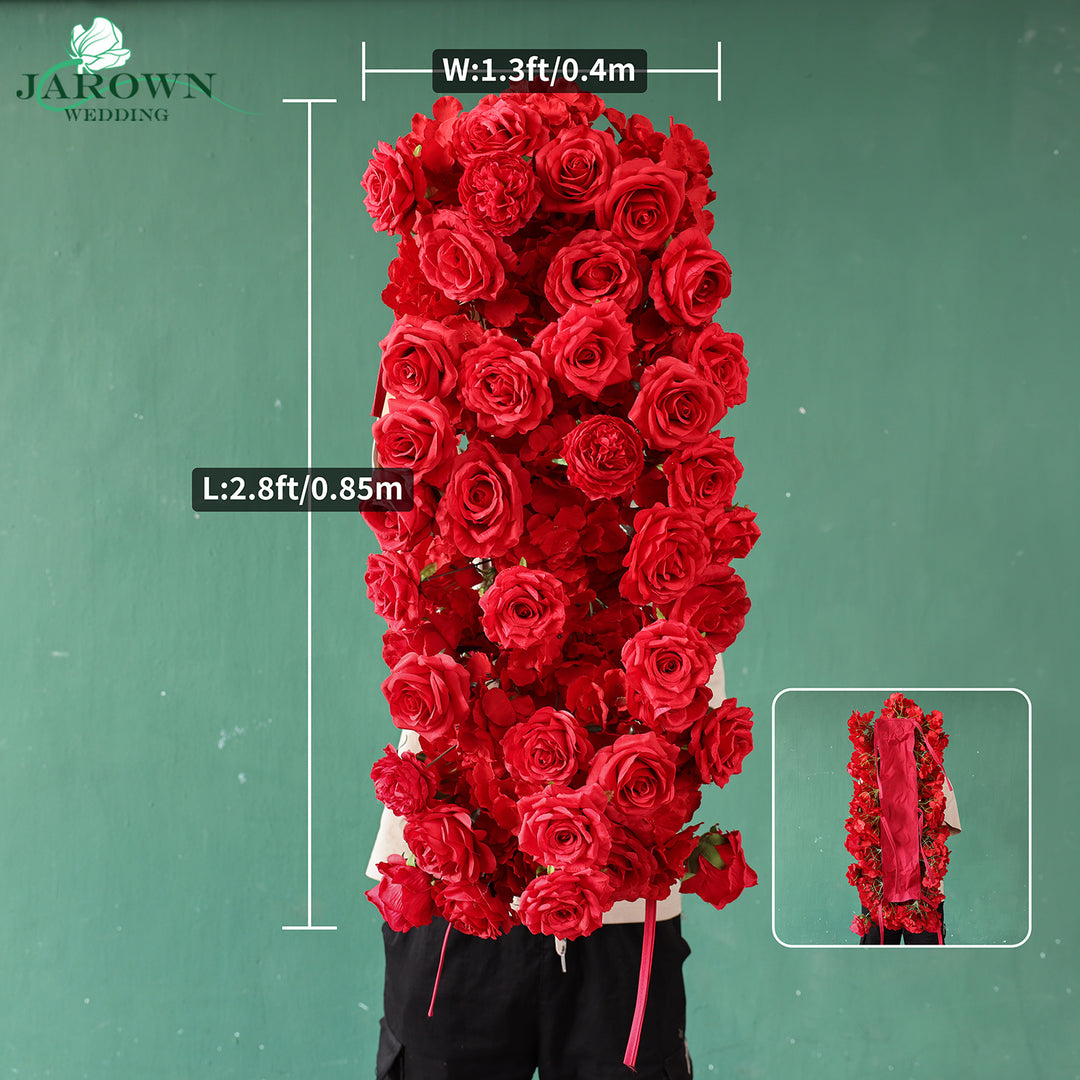 Heart-Shaped Flower Arch in Red