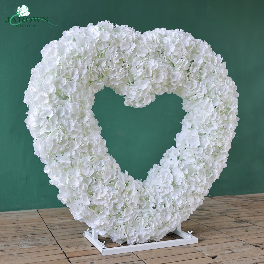 Heart-Shaped Flower Arch in Red/Pink/White