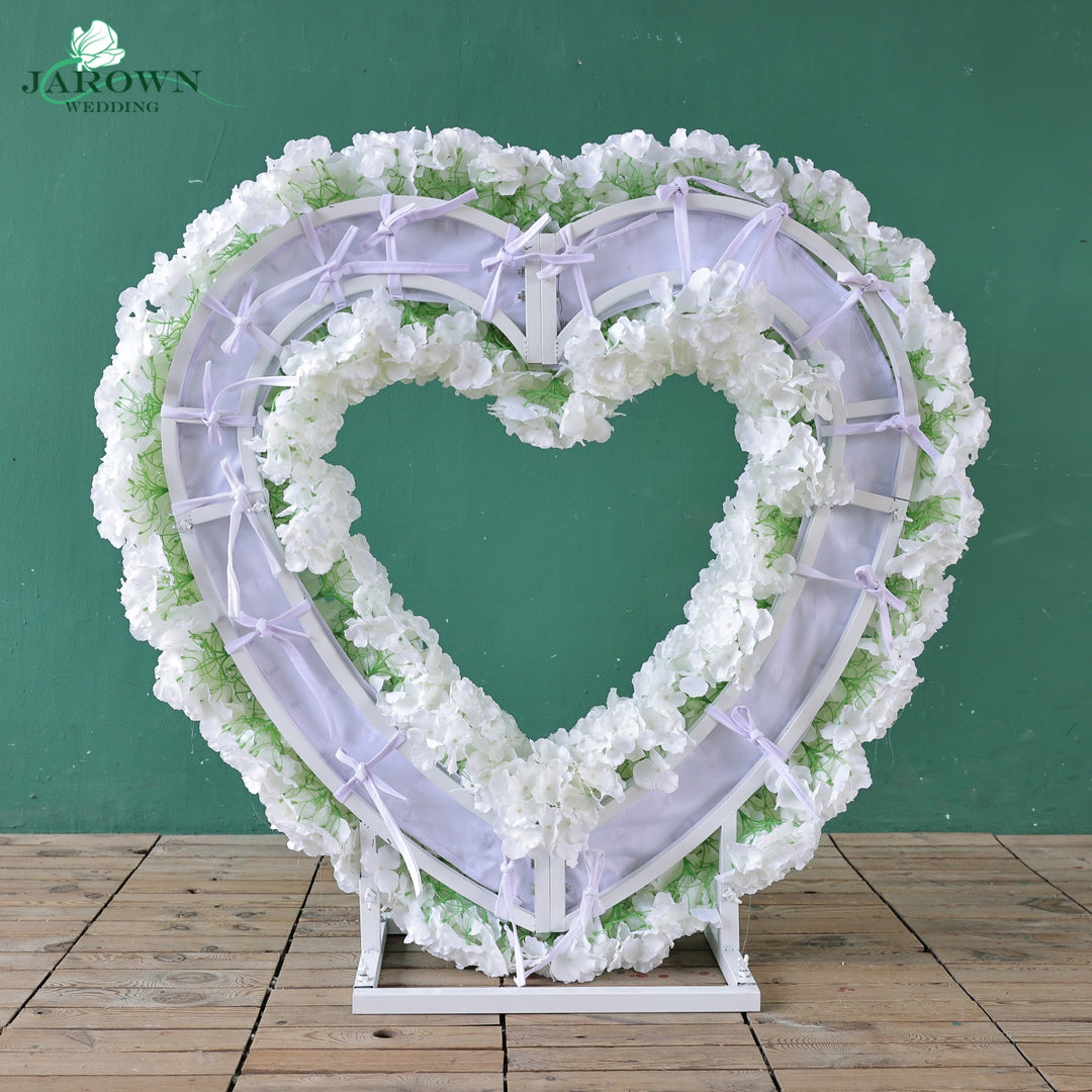 Heart-Shaped Flower Arch in Red/Pink/White