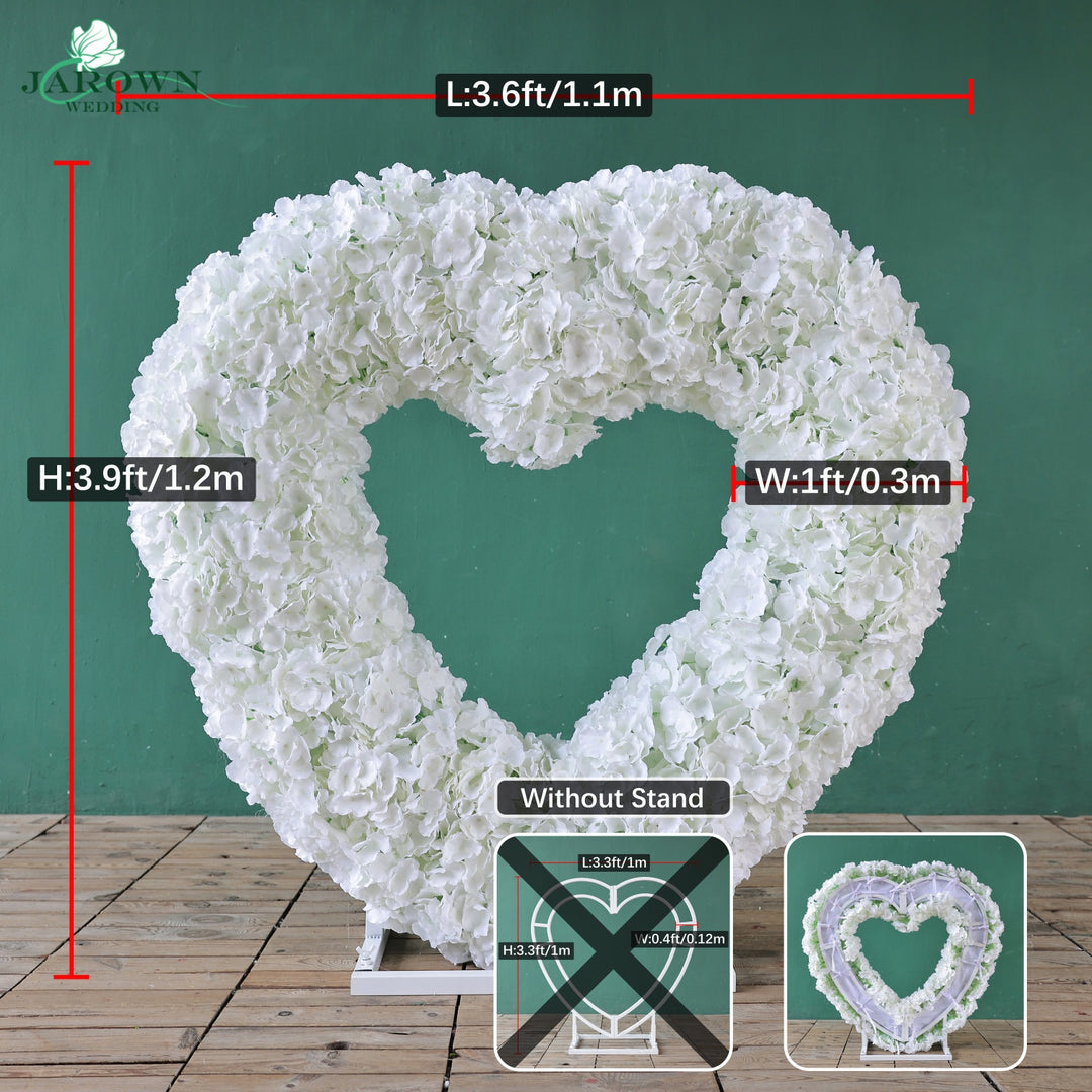 Heart-Shaped Flower Arch in Red/Pink/White