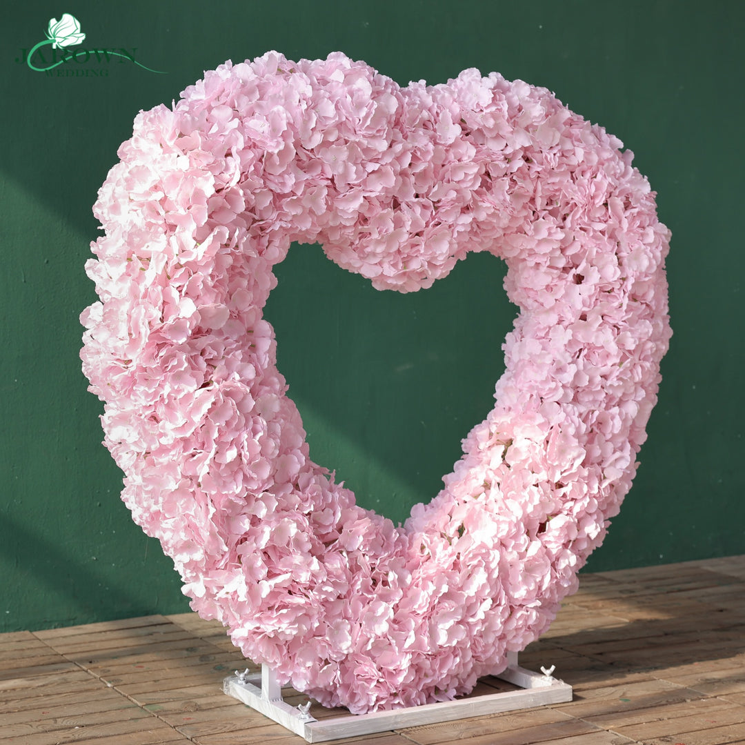 Heart-Shaped Flower Arch in Red/Pink/White
