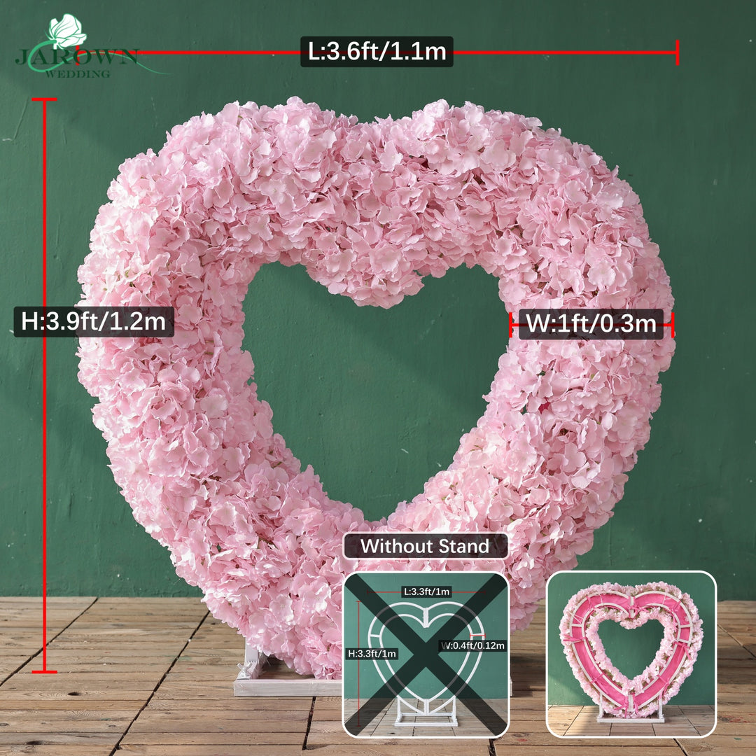 Heart-Shaped Flower Arch in Red/Pink/White