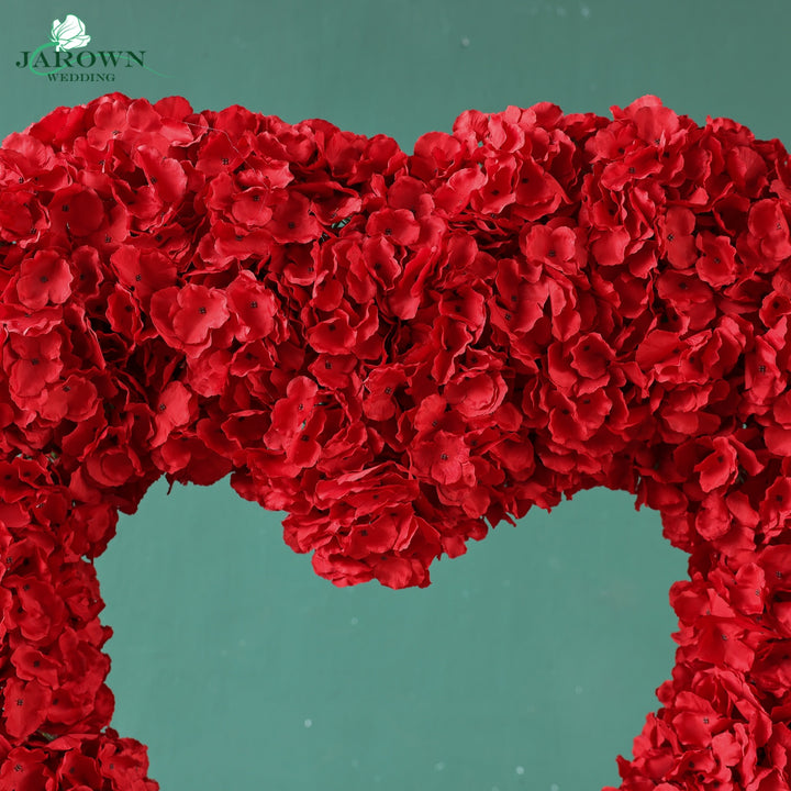 Heart-Shaped Flower Arch in Red/Pink/White