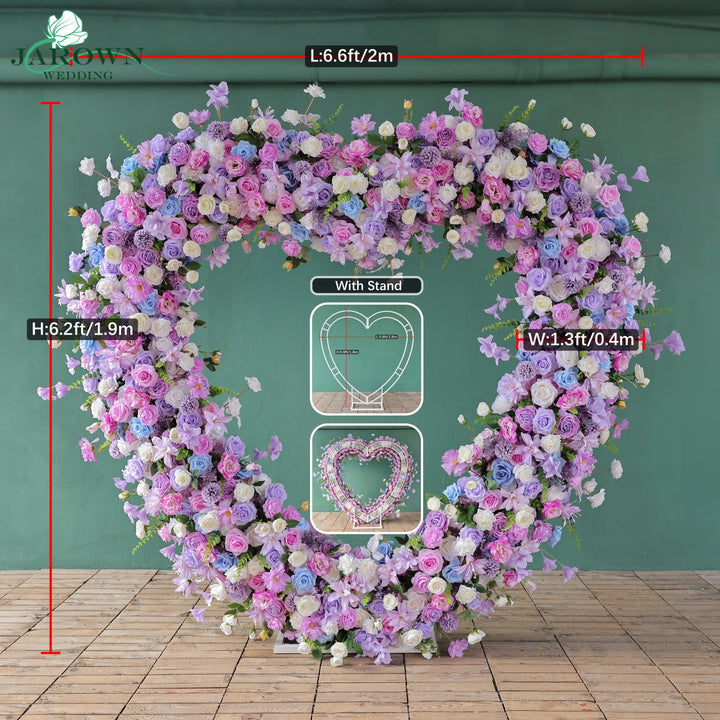 Heart-Shaped Arch Flower in Purple/Blue