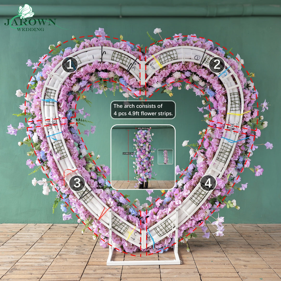 Heart-Shaped Arch Flower in Purple/Blue