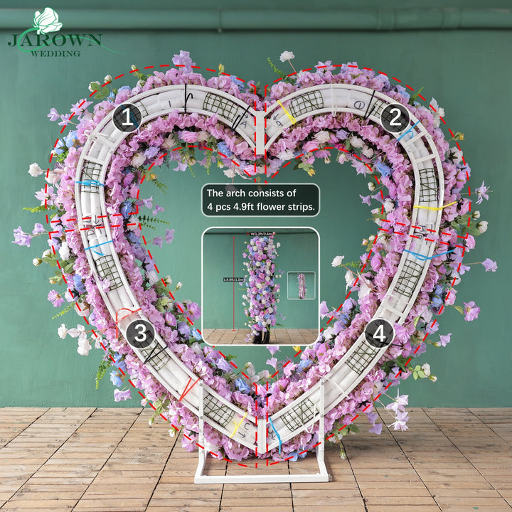 Heart-Shaped Arch Flower in Purple/Blue