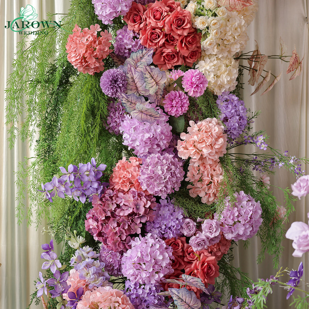 Runner & Aisle & Centerpiece & Open-Ended Flower Arch in Purple/Pink/Champagne