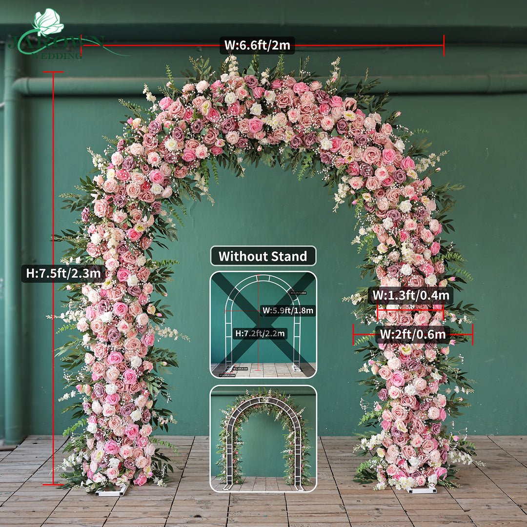 Round Flower Arch in Pink/White/Purple