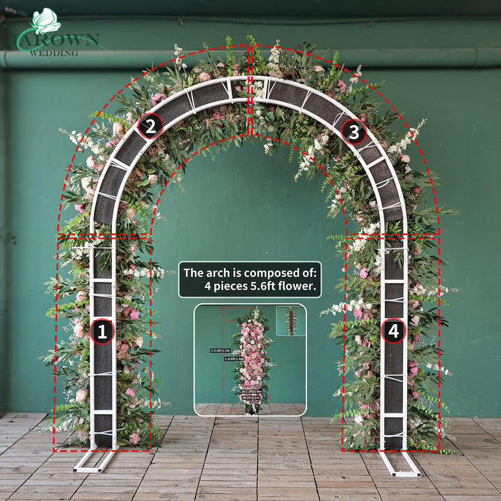 Round Flower Arch in Pink/White/Purple