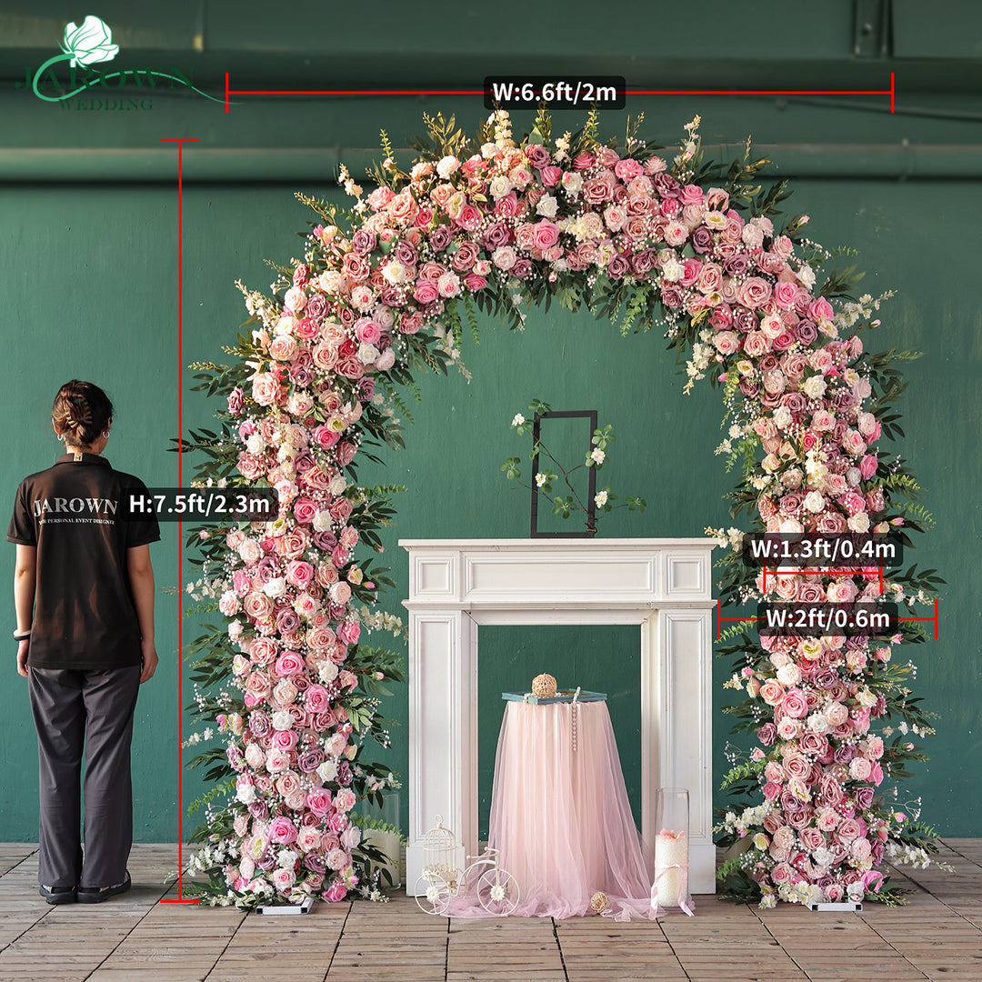 Round Flower Arch in Pink/White/Purple