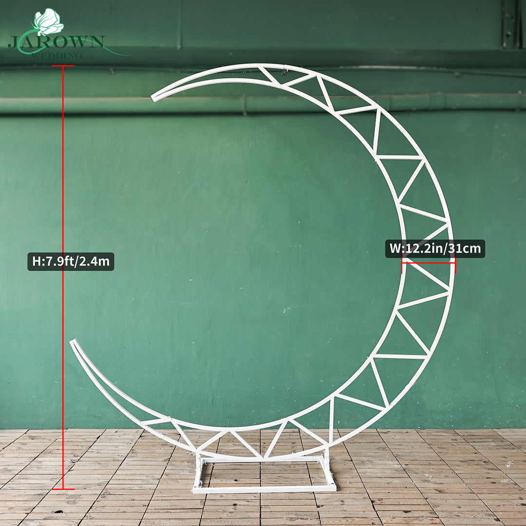 Moon-Shaped Flower Arch in Blue/White/Green