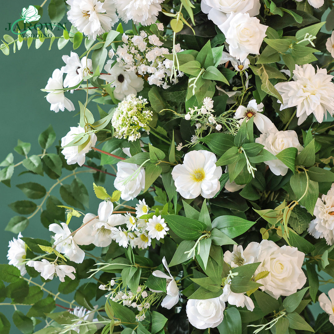 Open-Ended Flower Arch in Green/White