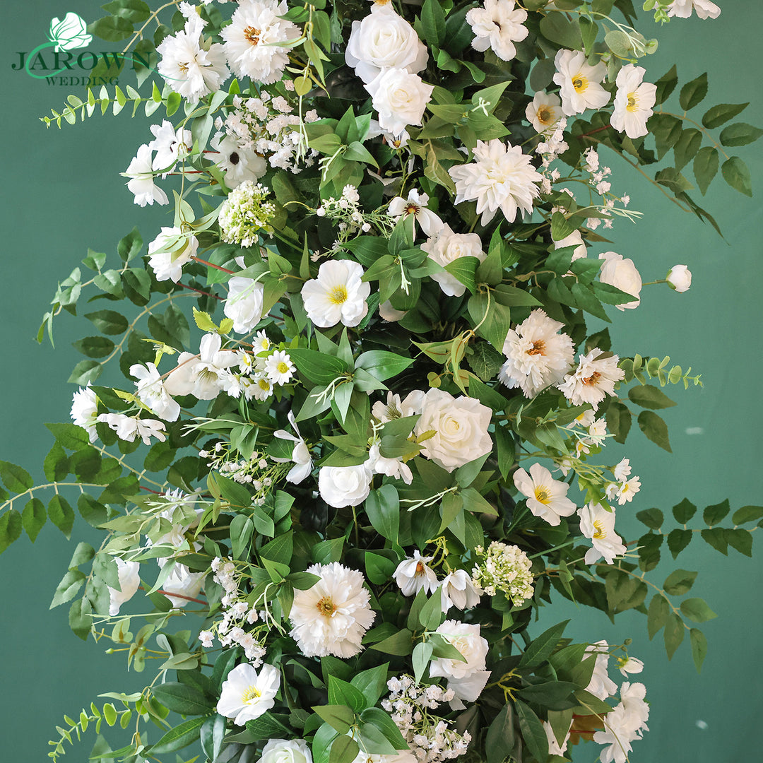 Open-Ended Flower Arch in Green/White
