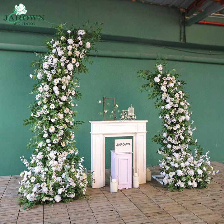Open-Ended Flower Arch in Green/White