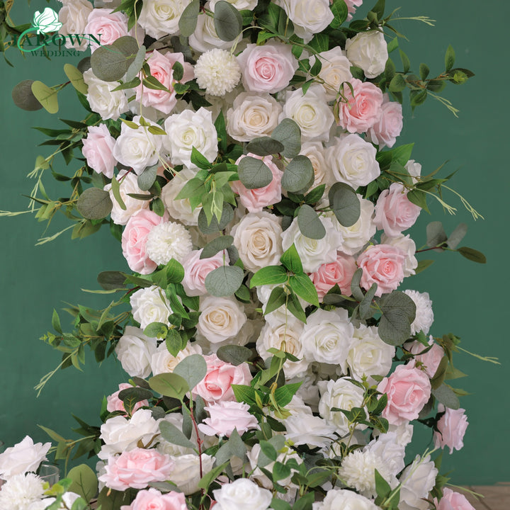 Open-Ended Flower Arch in Pink/White/Green