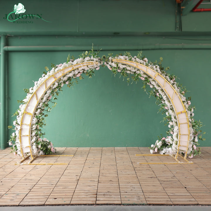 Open-Ended Flower Arch in Pink/White/Green
