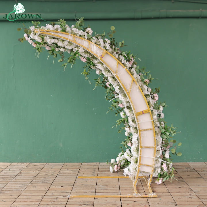 Open-Ended Flower Arch in Pink/White/Green