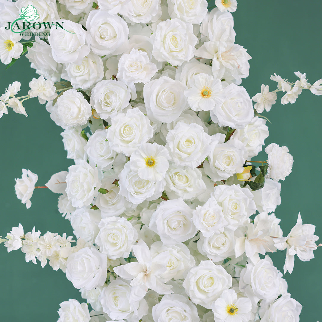 Open-Ended Flower Arch in White