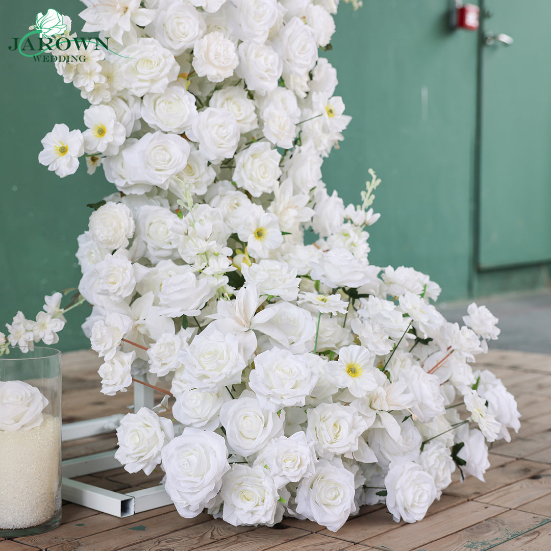 Open-Ended Flower Arch in White