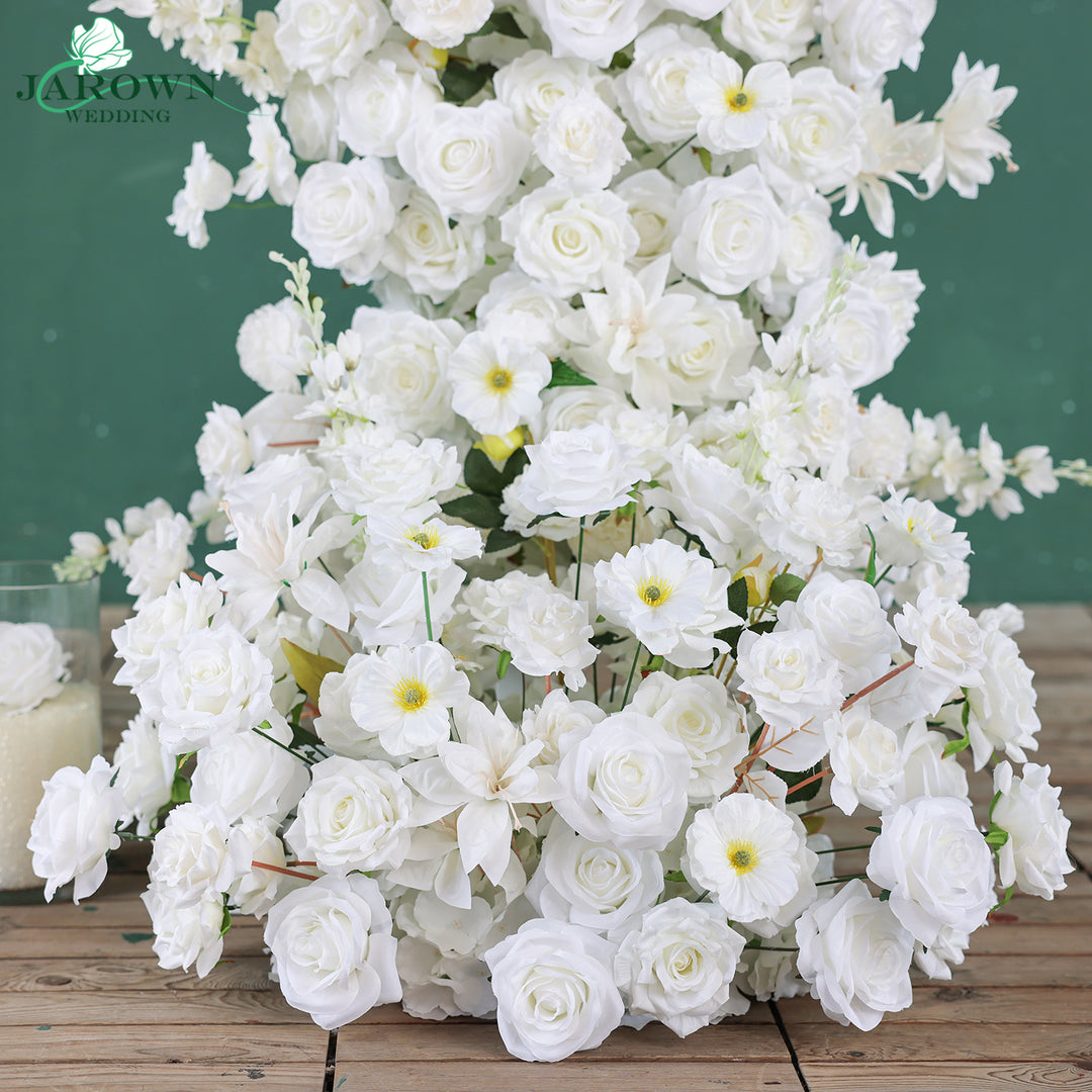 Open-Ended Flower Arch in White