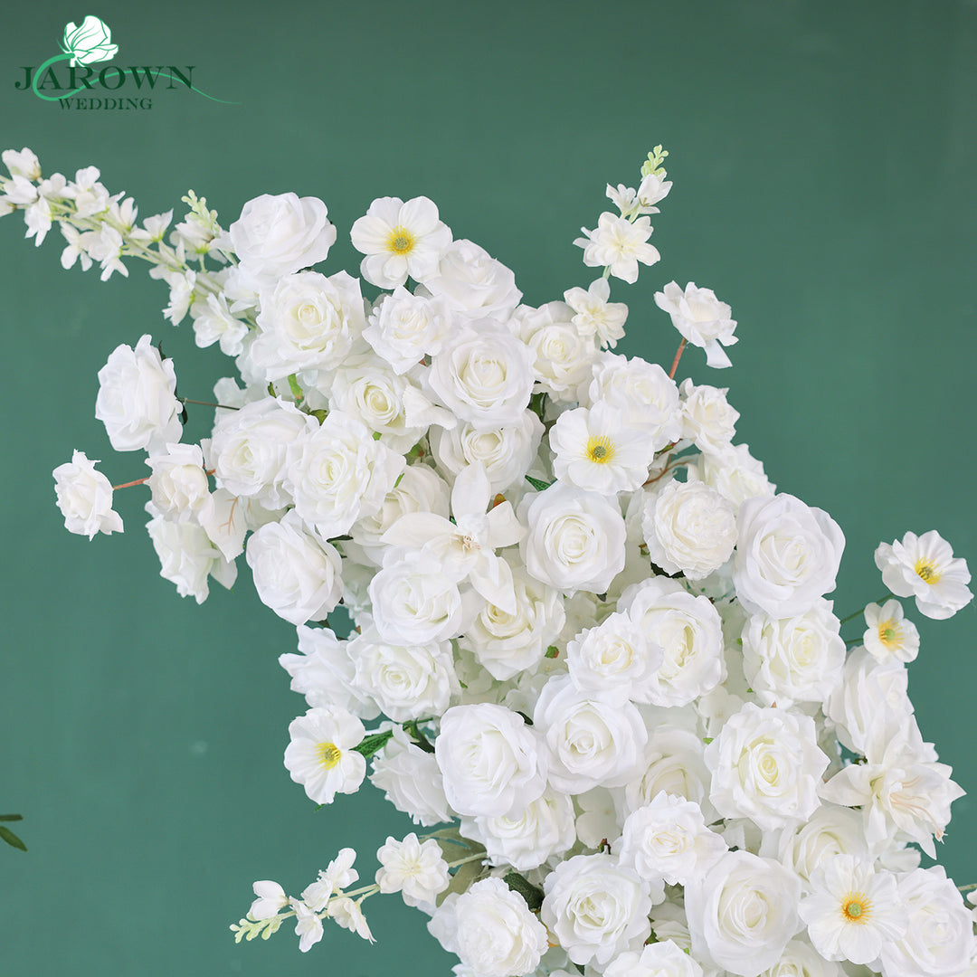 Open-Ended Flower Arch in White