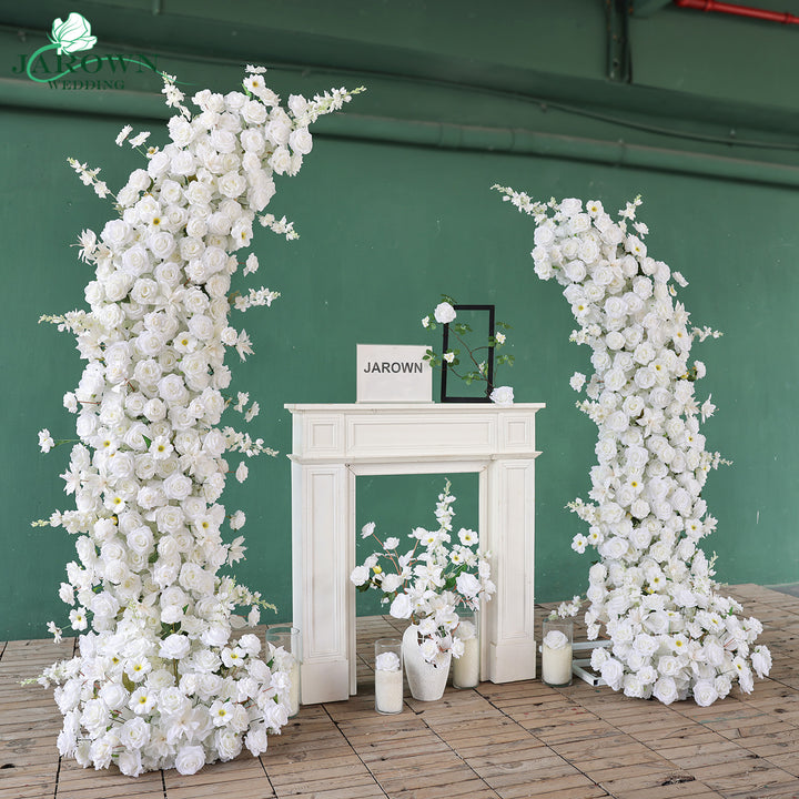 Open-Ended Flower Arch in White
