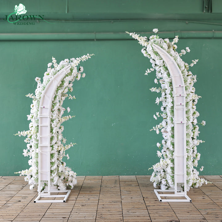 Open-Ended Flower Arch in White