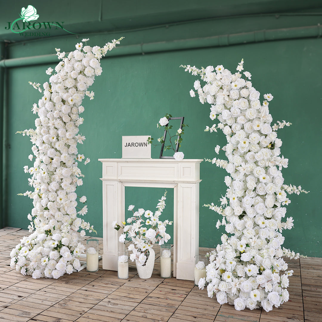 Open-Ended Flower Arch in White