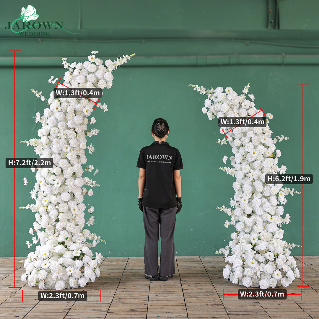 Open-Ended Flower Arch in White