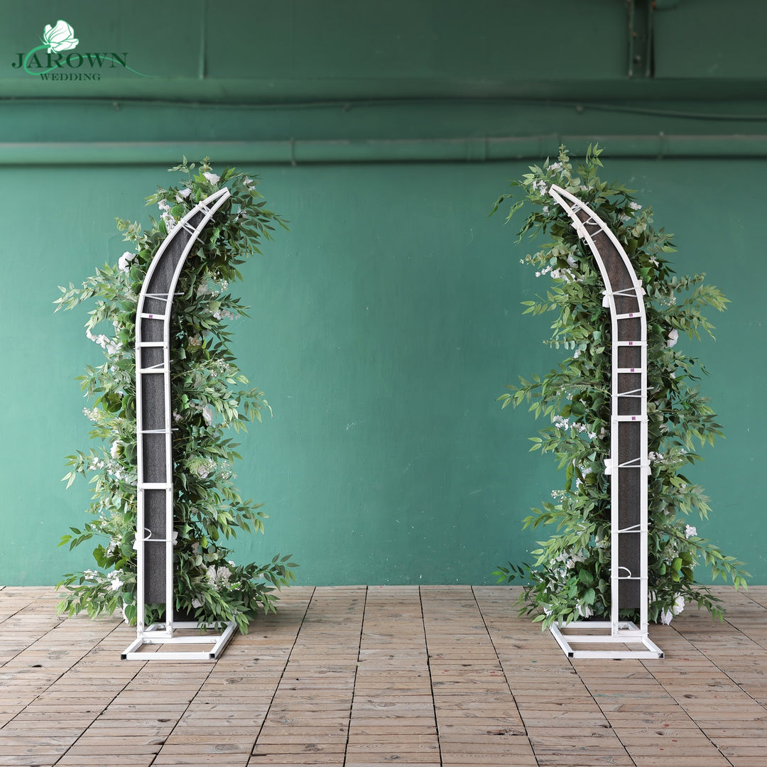 Open-Ended Flower Arch in White/Green