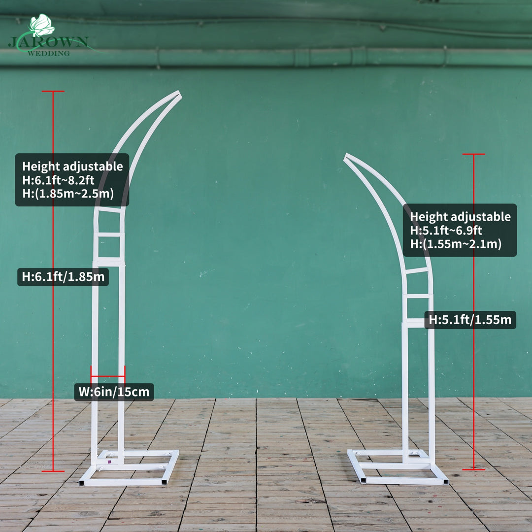 Open-Ended Flower Arch in White/Green