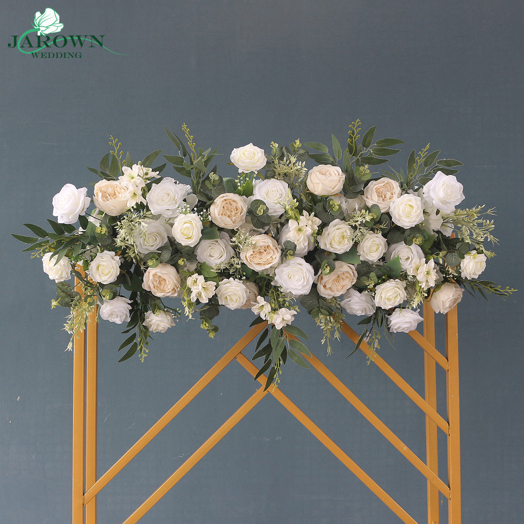 Sign & Centerpiece & Backdrop Flower in White/Green – JarownWedding